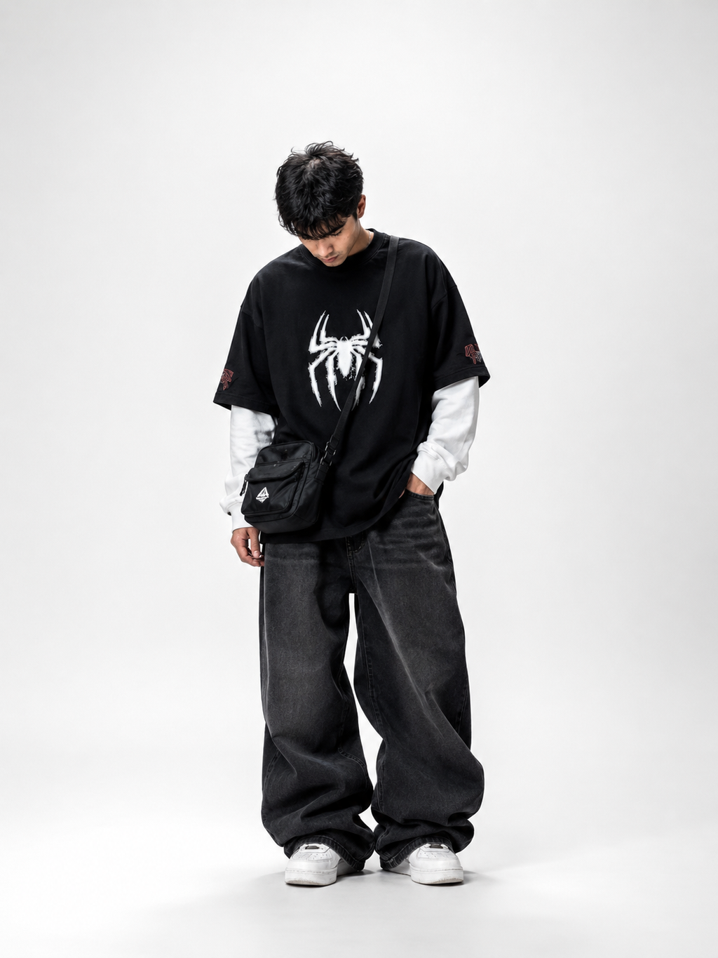 WEB SHADOW — Oversized Tee (100% French Terry Cotton)