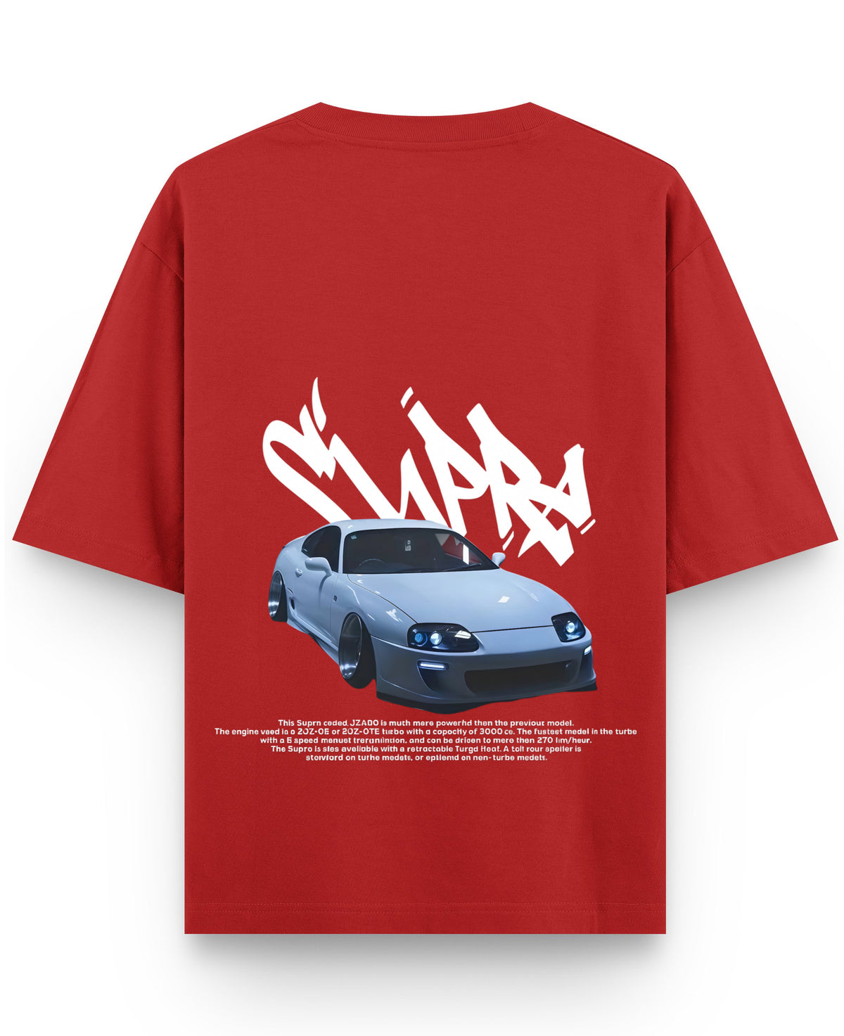 Red Oversized T-shirt Back Design